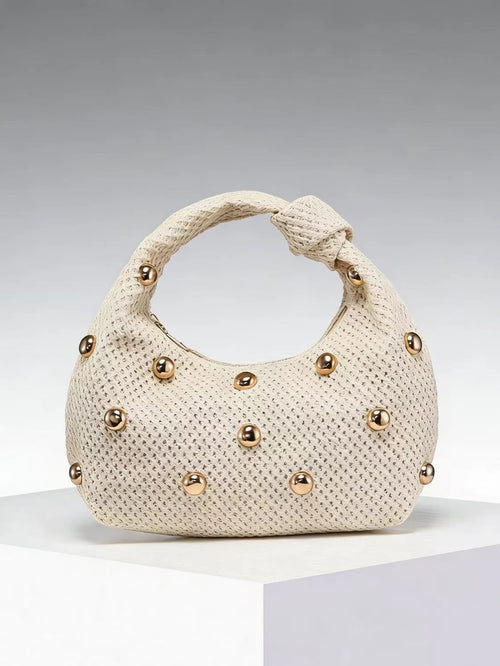 Retro Bohemian Embossed Straw Shoulder Bag