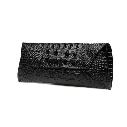Alligator Embossed Leather Women's Clutch Wallet