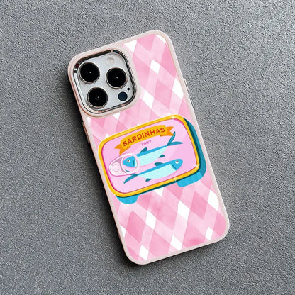 Sardine Can iPhone Case – Cute Fish Pattern Silicone Cover
