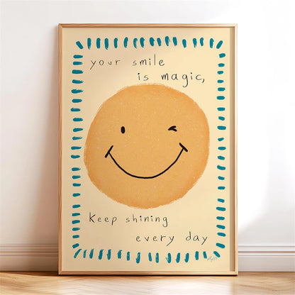 Boho Kids Wall Art Poster – Unicorn Motivational Print for Nursery & Girls Room