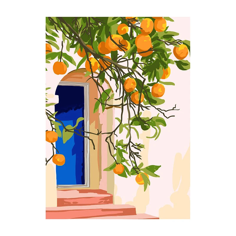 Tropical Illustration Canvas Wall Art – Boho Nature Poster