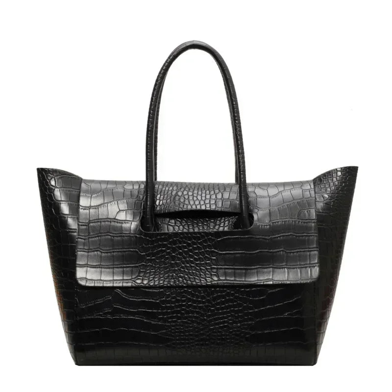 Luxury Crocodile Pattern Women Handbag With Short Handle