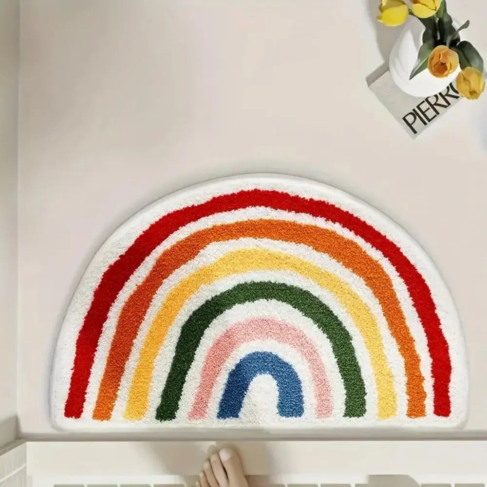 Vikama Modern Rainbow Carpet Warm Stylish Home Decoration Household Entrance Mat Bathroom Floor Mat