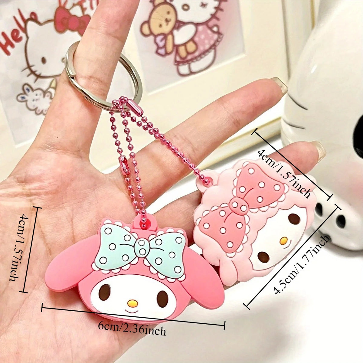 Hello Kitty Silicone Key Cover Keychain