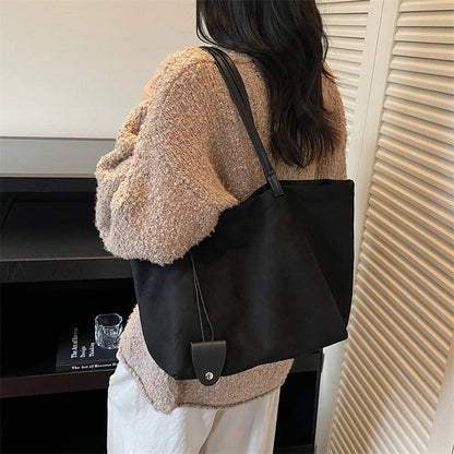 Women Flannel Large Capacity Shoulder Bag
