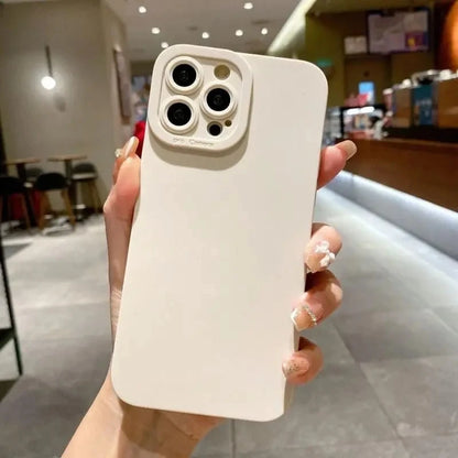 Matte Silicone iPhone Case with Camera Lens Protection