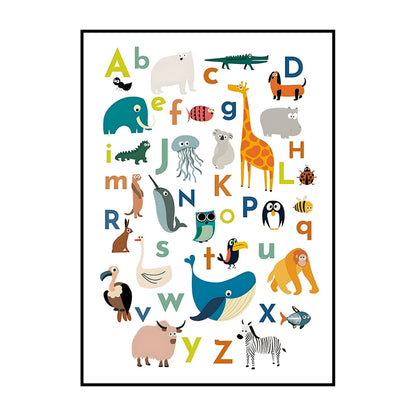 Dinosaur Alphabet Poster – Kids ABC Wall Art Print