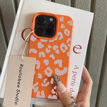 Pink Leopard Print iPhone Case – Silicone Cover for iPhone 11–17 Series