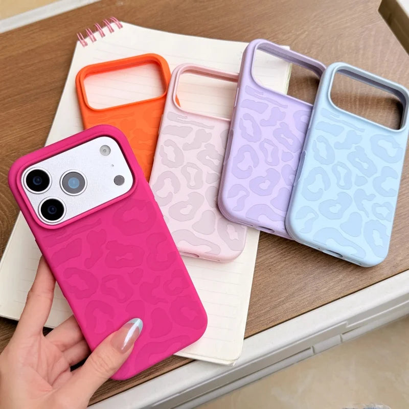 Liquid Silicone Leopard Print iPhone Case – iPhone 11 to 17 Series