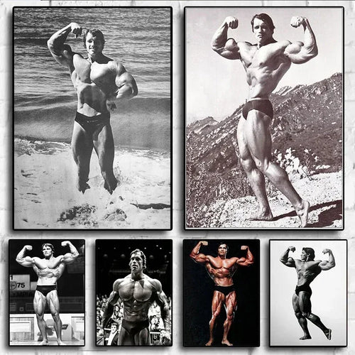 Arnold Schwarzenegger Motivational Gym Poster – Bodybuilding Wall Art