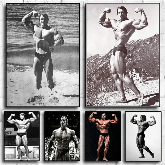 Arnold Schwarzenegger Motivational Gym Poster – Bodybuilding Wall Art