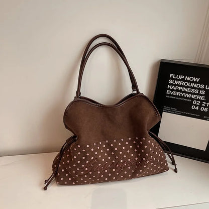 Brand Women's Tote Bags Y2k Fashion Sweet Polka Dot Handbag