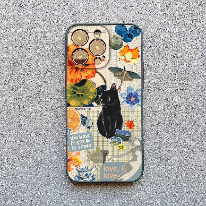 Cat Collage Phone Case for iPhone 17 16 15 14 13 12 11 Pro Max Plus Mini X XS