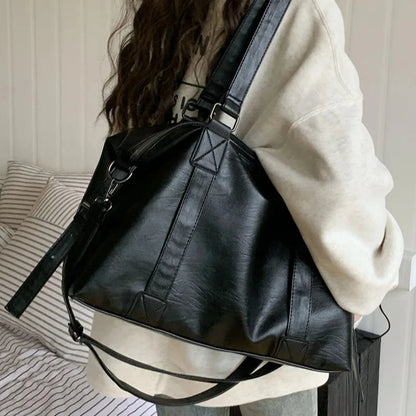 Large Capacity Black Shoulder Bags