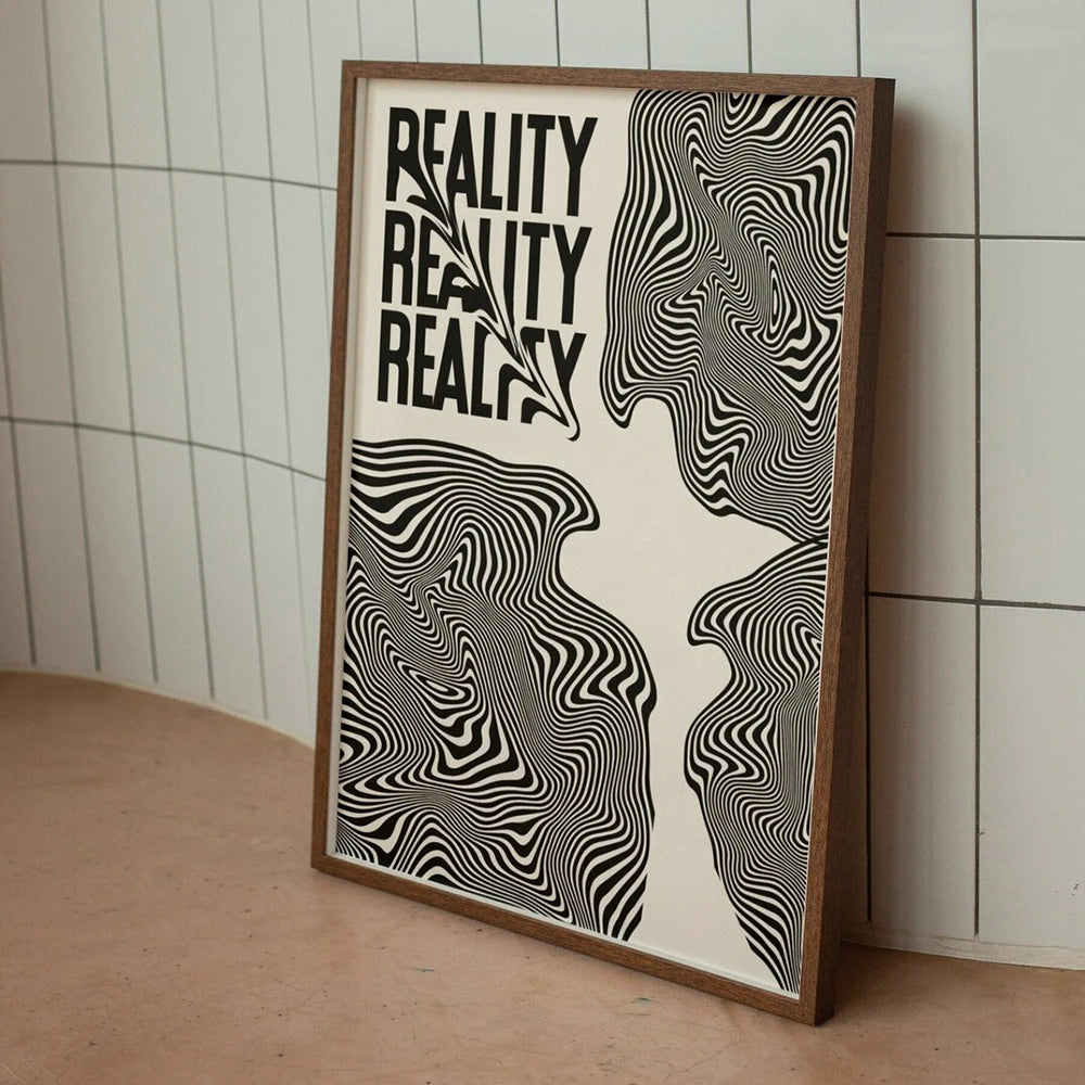 Psychedelic Reality Distorted Wall Art Poster – Retro Y2K Print