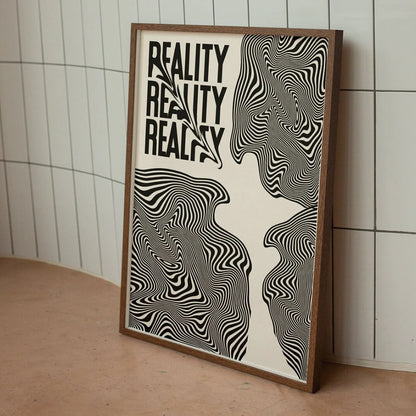 Psychedelic Reality Distorted Wall Art Poster – Retro Y2K Print