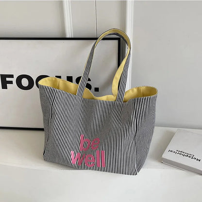 Casual Large Stripe Women's Shoulder Bag