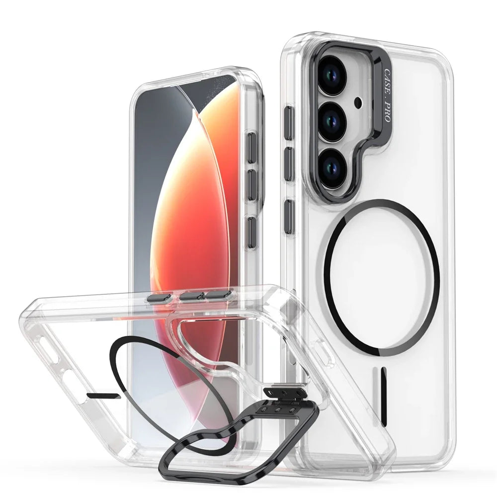 MagSafe Clear Kickstand Case for Samsung Galaxy – S25 / S24 / S23 / A-Series