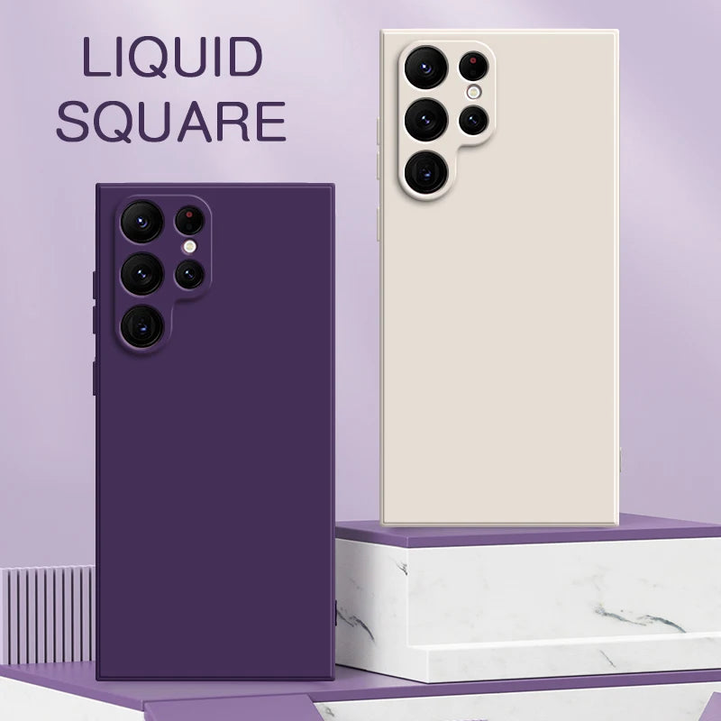 Liquid Silicone Samsung Case – Square Edge, Galaxy S20–S23 & Note 20