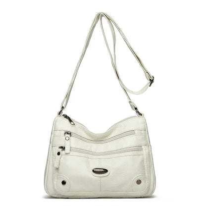 Leather Versatile Double Layer Retro High Quality Luxury Crossbody Bags