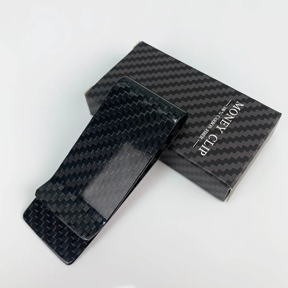 Carbon Fiber Money Clip – Slim 28mm Card Holder for Men