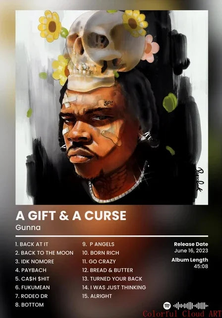 Gunna DS4EVER Album Tracklist Poster – Hip Hop Music Wall Art Print