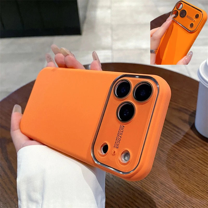 Liquid Silicone iPhone Case with Camera Lens Protection – iPhone 12–17 Series
