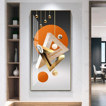 Abstract Geometric Wall Art Canvas Poster – Modern Nordic Decor