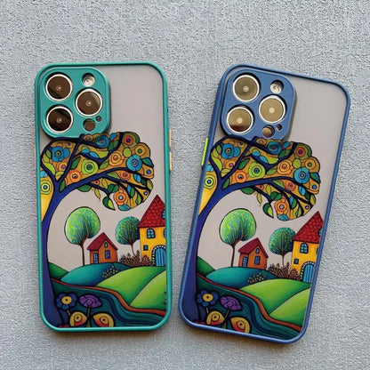 Whimsical Village iPhone Case – Fairy-Tale Art Design