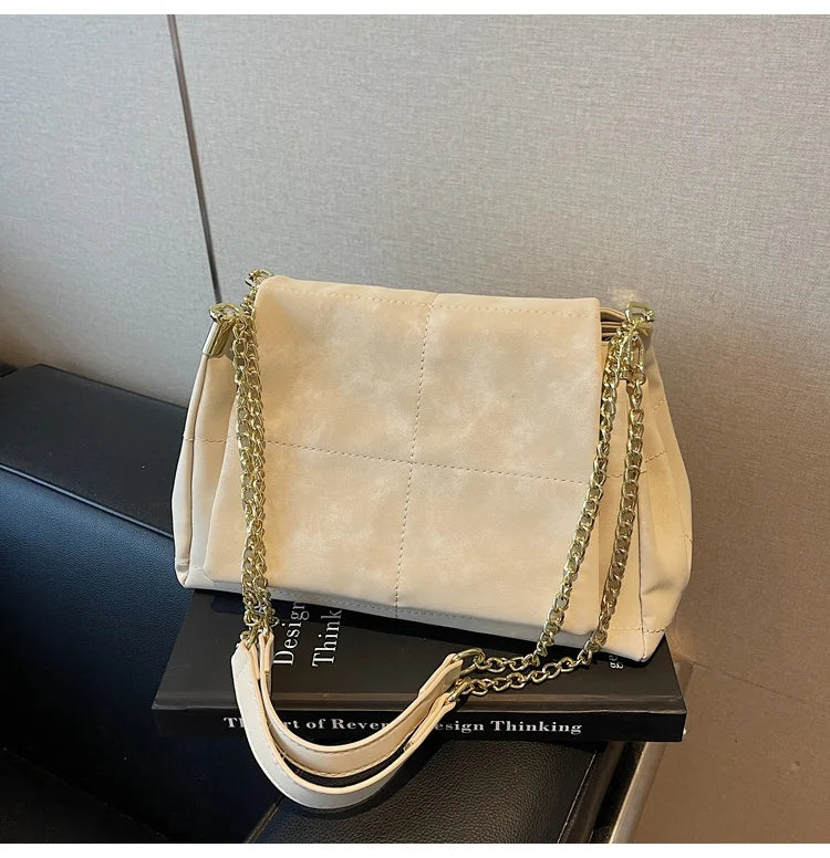 Chain Strap Crossbody Shoulder Bag – Women's Soft PU Leather Tote
