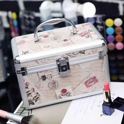 Aluminum Makeup Case with Lock – Professional Cosmetic Box