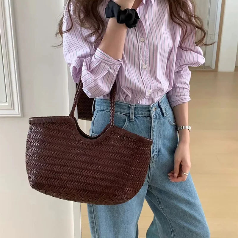 Brand Straw Woven Shoulder Bag