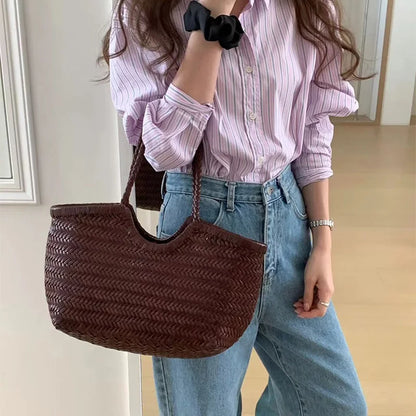 Brand Straw Woven Shoulder Bag
