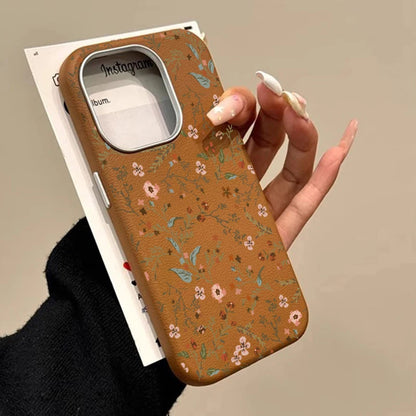 Floral Lychee Pattern iPhone Case – iPhone 7 to 17 Series