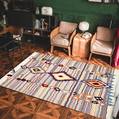 Bohemian Area Rug – Soft Non-Slip Ethnic Style Carpet, Machine Washable