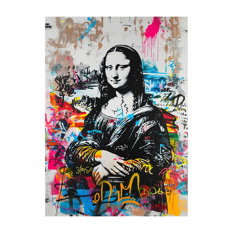 Graffiti Lion Art Poster – Colorful Abstract Canvas Wall Print