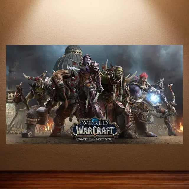 World of Warcraft Canvas Poster – Retro Game Wall Art Decor
