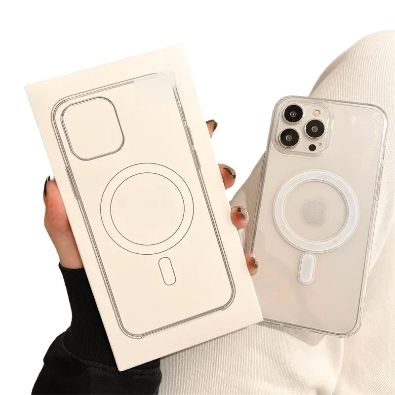 Clear MagSafe iPhone Case – Shockproof Transparent Cover