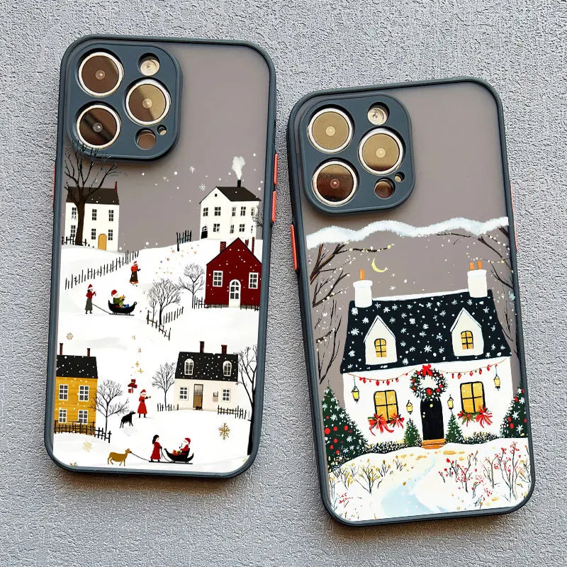 Christmas Snow Village iPhone Case – Winter Holiday Phone Cover