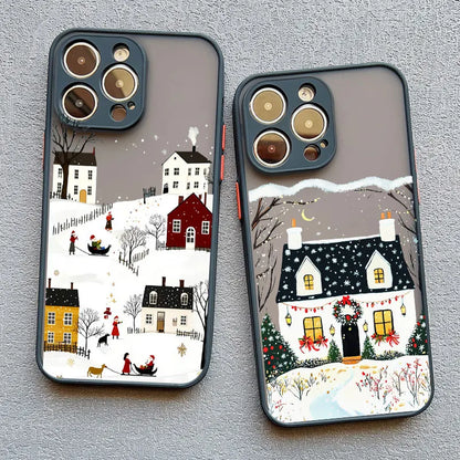 Christmas Snow Village iPhone Case – Winter Holiday Phone Cover