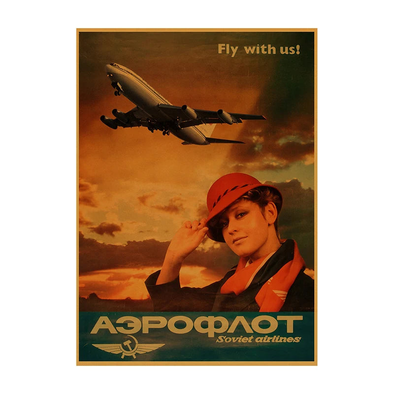 Soviet USSR Vintage Poster Wall Art Print – Retro CCCP Canvas Decor