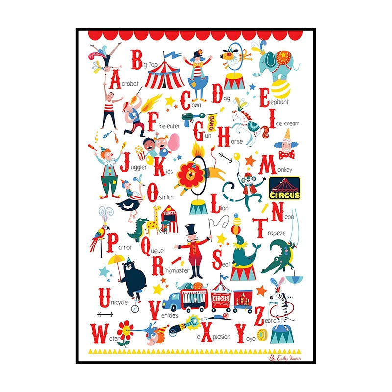 Dinosaur Alphabet Poster – Kids ABC Wall Art Print