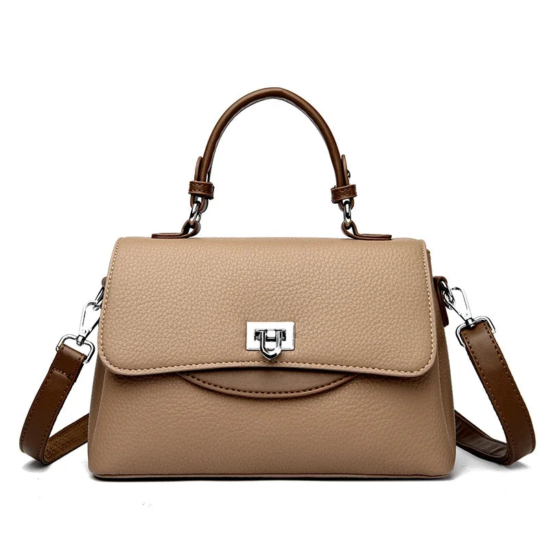 Designer Leather Handbag for Women – Multilayer Crossbody Shoulder Bag