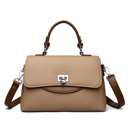 Designer Leather Handbag for Women – Multilayer Crossbody Shoulder Bag