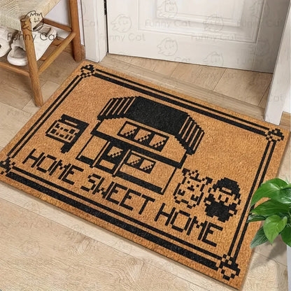 Gamer Doormat – Home Sweet Home Pixel Art Welcome Mat