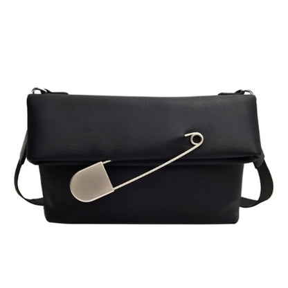 Korean Large Pin Black Shoulder Bags