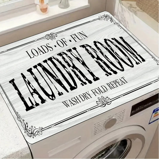 Vikama Waterproof Anti-Slip Washer Cover Mat Stain Rustic Laundry Room Pad - Waterproof