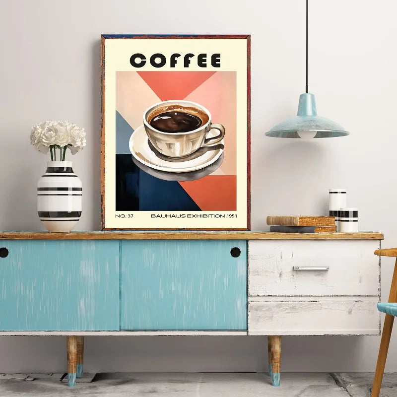 Kitchen Food Canvas Wall Art Poster – Coffee Tea Fruit Prints