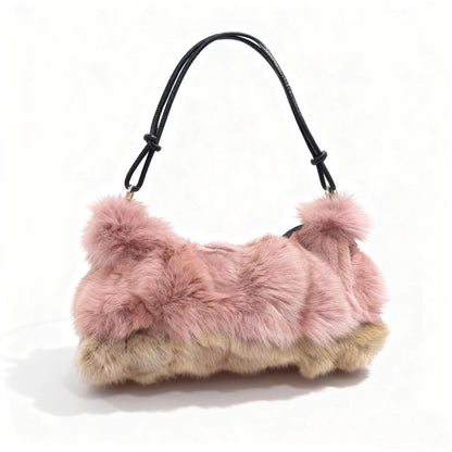 Fluffy Fur Shoulder Bag for Women – Luxury Handbag & Purse