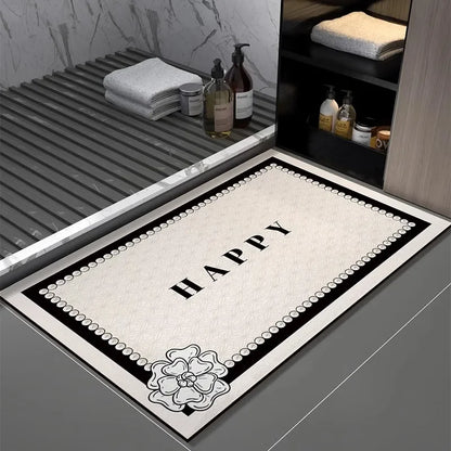 Luxury Diatom Mud Bath Mat – Anti-Slip Water-Absorbing Bathroom Rug